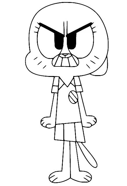 Çocuklar İçin Gumball Boyama Sayfaları 