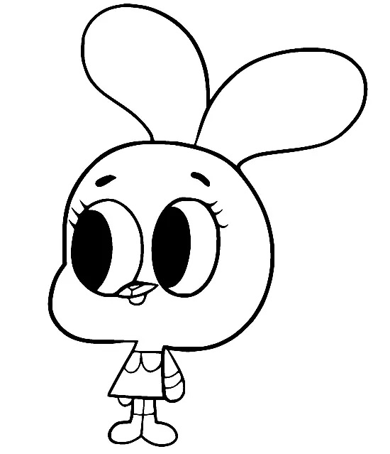 Çocuklar İçin Gumball Boyama Sayfaları 
