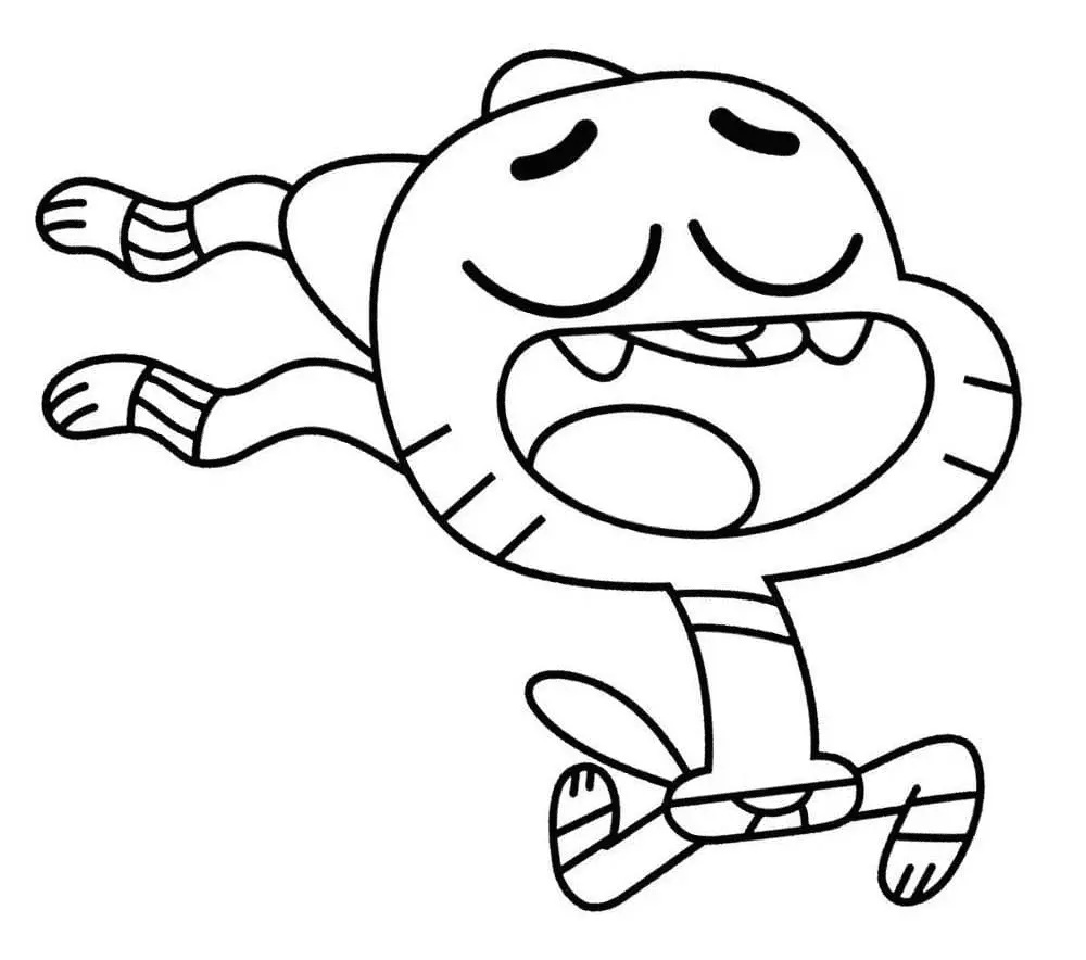 Çocuklar İçin Gumball Boyama Sayfaları 