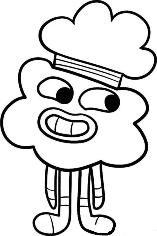 Çocuklar İçin Gumball Boyama Sayfaları 