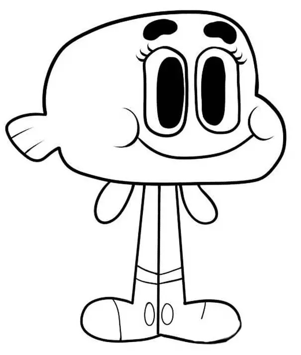 Çocuklar İçin Gumball Boyama Sayfaları 
