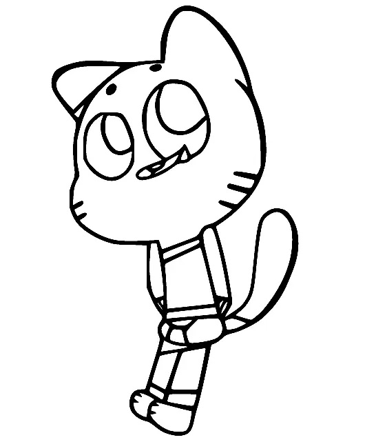 Çocuklar İçin Gumball Boyama Sayfaları 