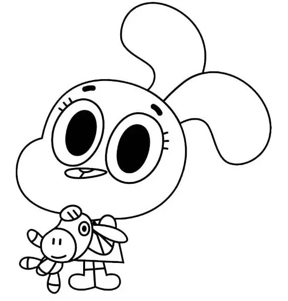 Çocuklar İçin Gumball Boyama Sayfaları 