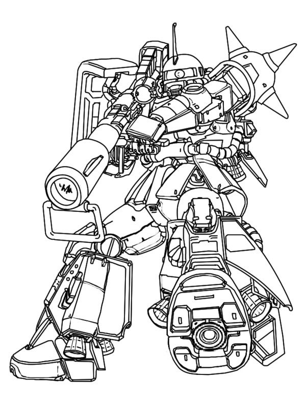 Çocuklar İçin Gundam Boyama Sayfaları 