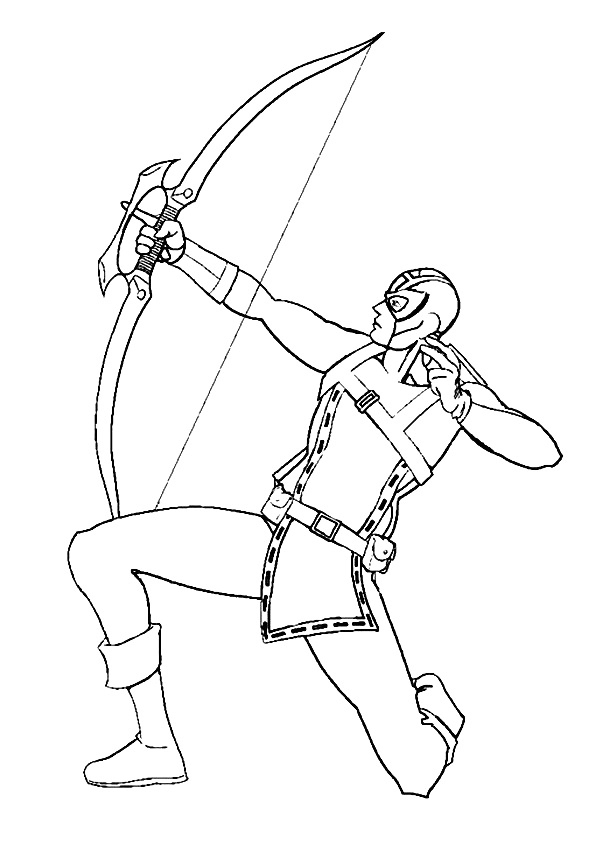 Çocuklar İçin Hawkeye Boyama Sayfaları 