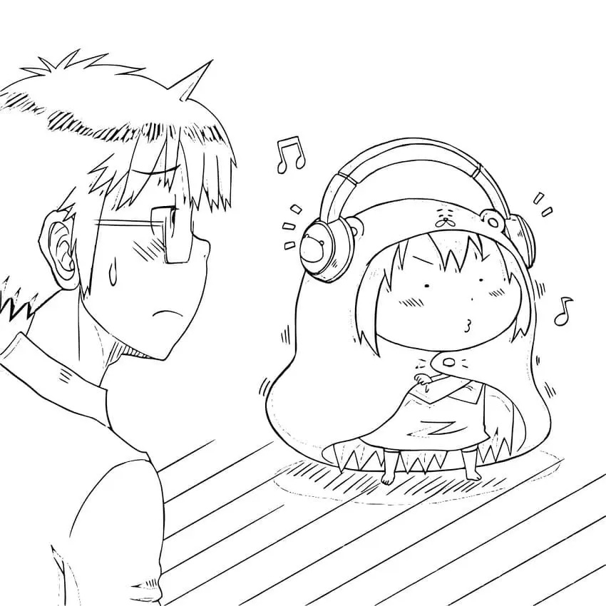 Çocuklar İçin Himouto Boyama Sayfaları 