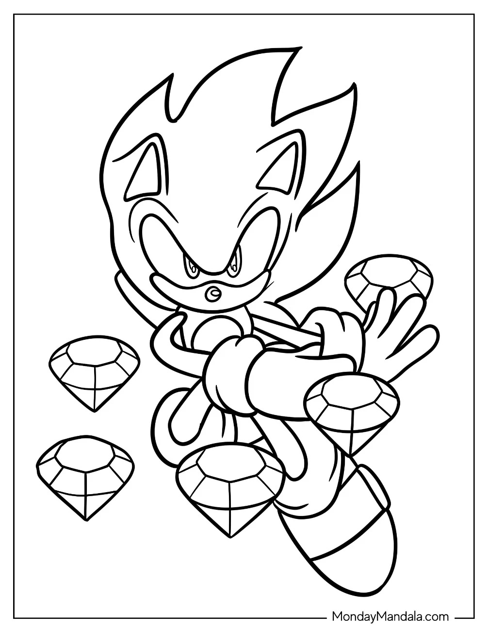 Çocuklar İçin Hyber-Sonic Boyama Sayfaları 