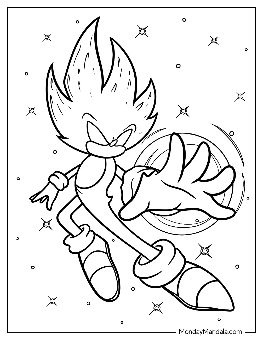 Çocuklar İçin Hyber-Sonic Boyama Sayfaları 