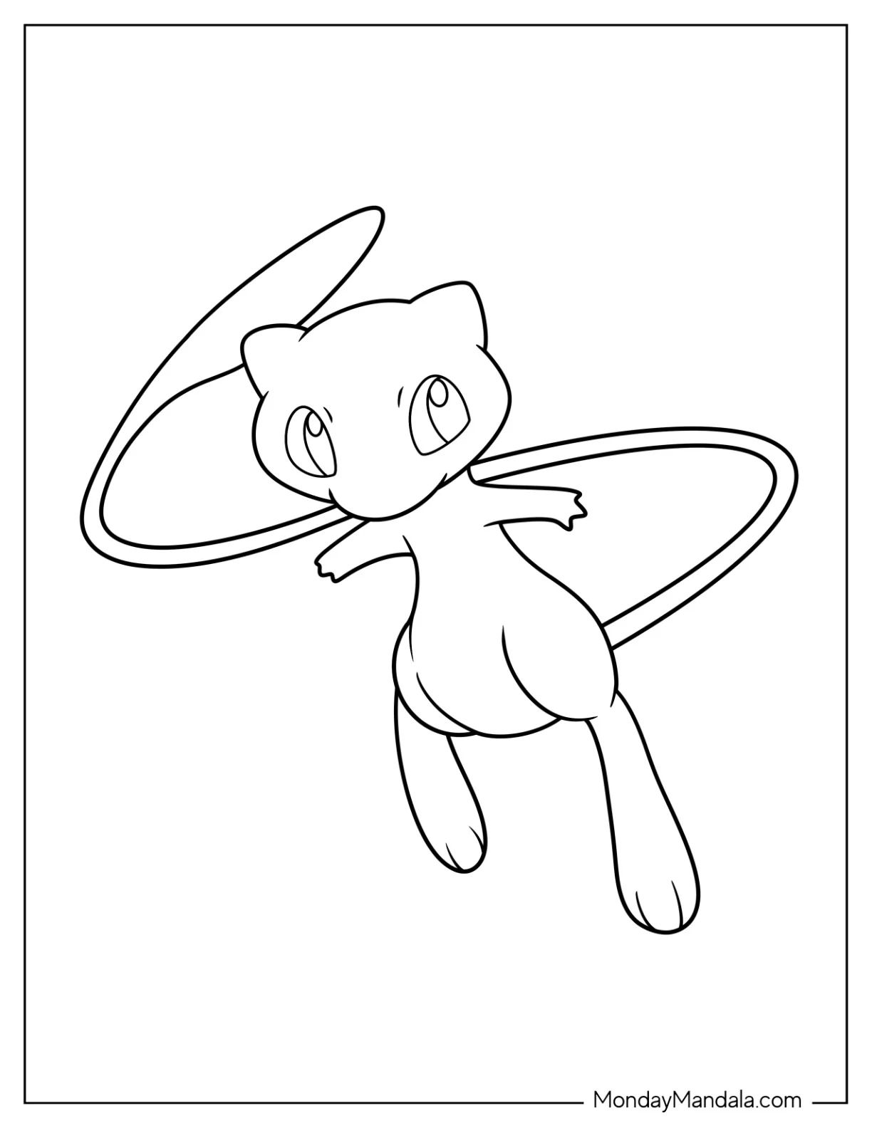 Çocuklar İçin Mewtwo Boyama Sayfaları 