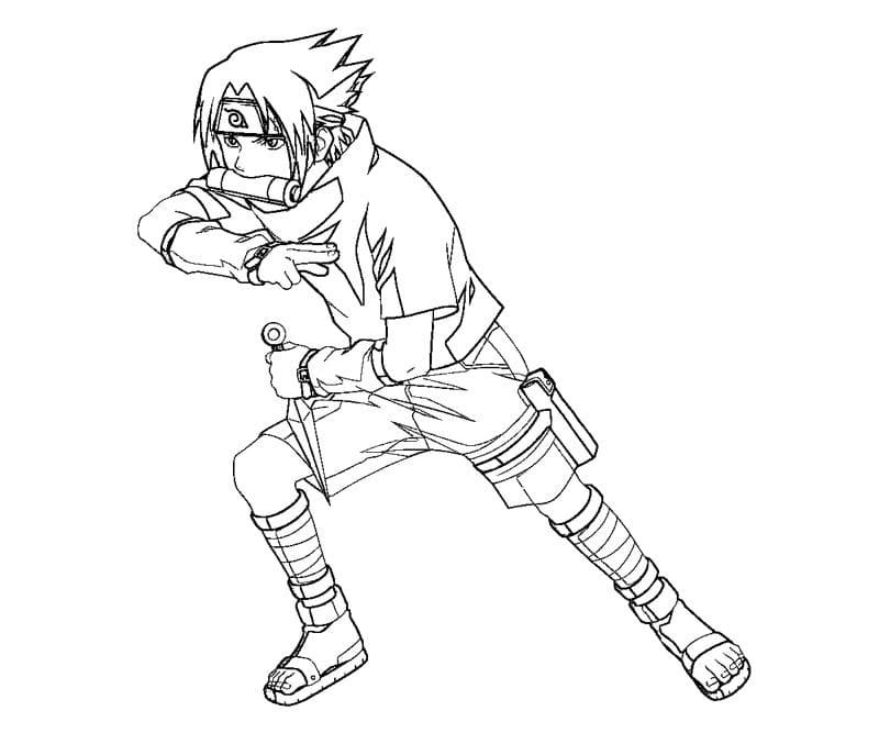 Çocuklar İçin Sasuke Boyama Sayfaları 