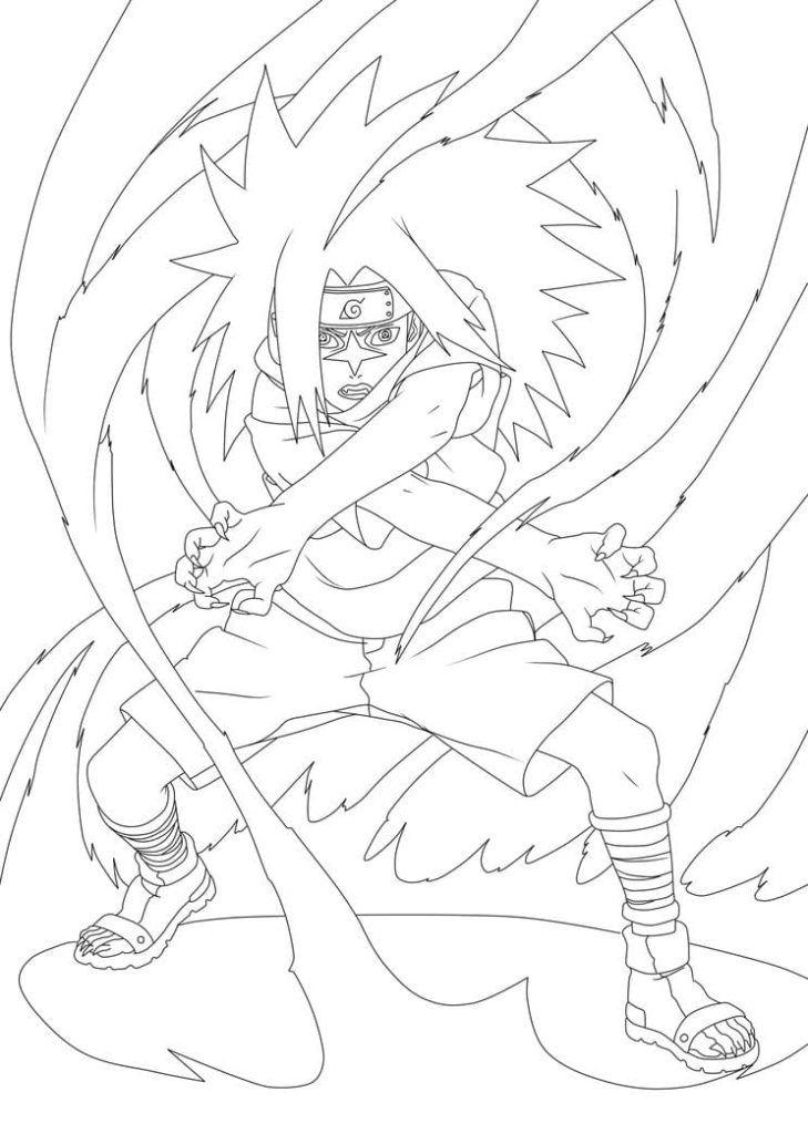 Çocuklar İçin Sasuke Boyama Sayfaları 