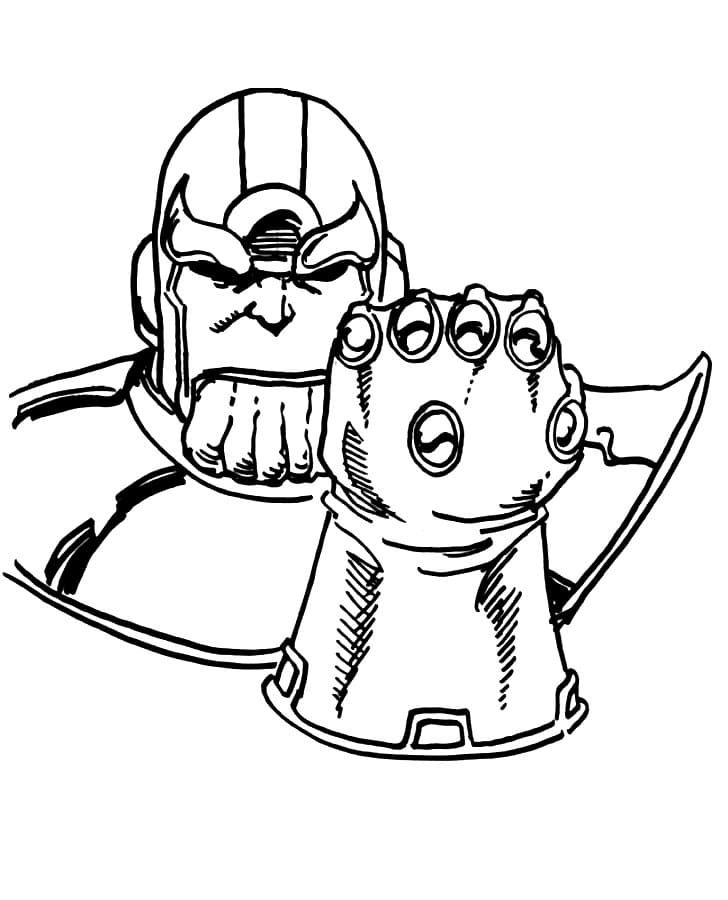 Çocuklar İçin Thanos Boyama Sayfaları 