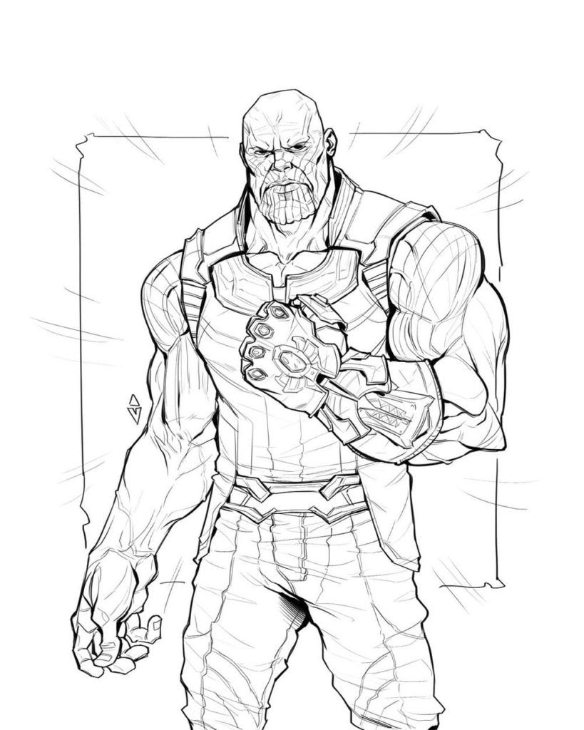 Çocuklar İçin Thanos Boyama Sayfaları 