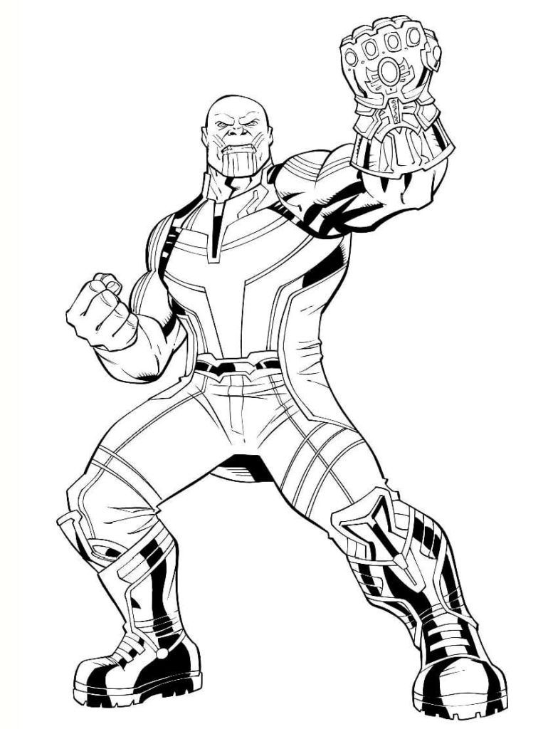 Çocuklar İçin Thanos Boyama Sayfaları 