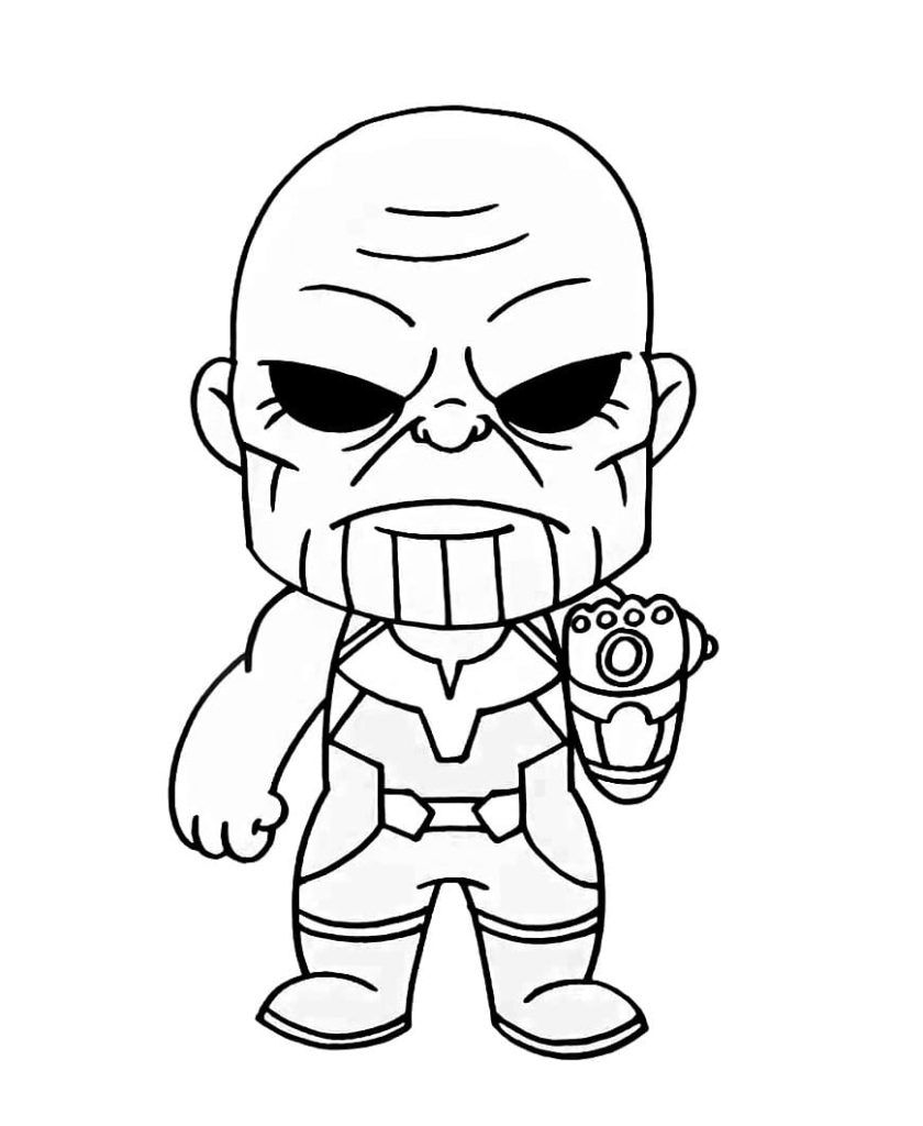 Çocuklar İçin Thanos Boyama Sayfaları 