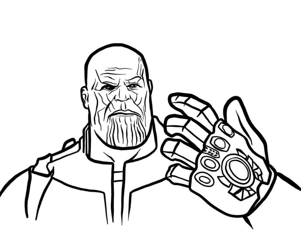 Çocuklar İçin Thanos Boyama Sayfaları 