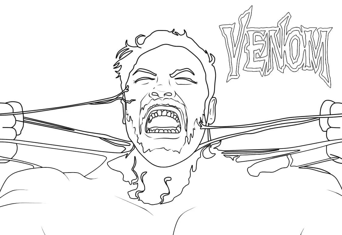 Çocuklar İçin Venom Boyama Sayfaları 