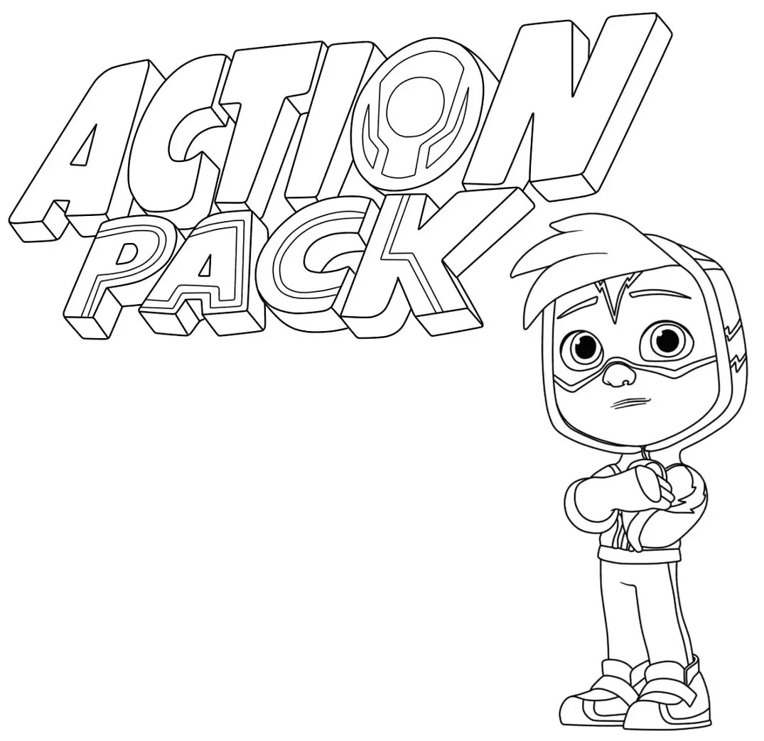 Çocuklar İçin Action Pack Boyama Sayfaları 