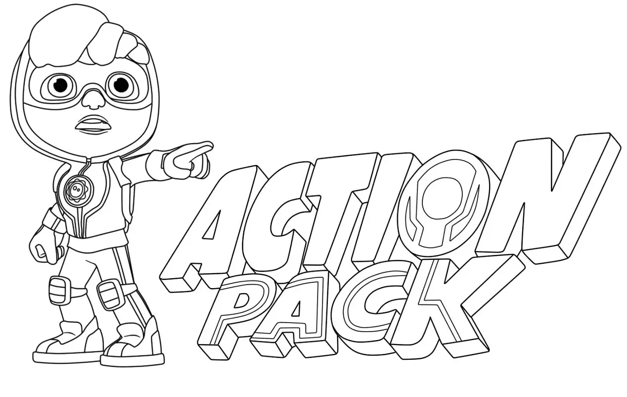 Çocuklar İçin Action Pack Boyama Sayfaları 