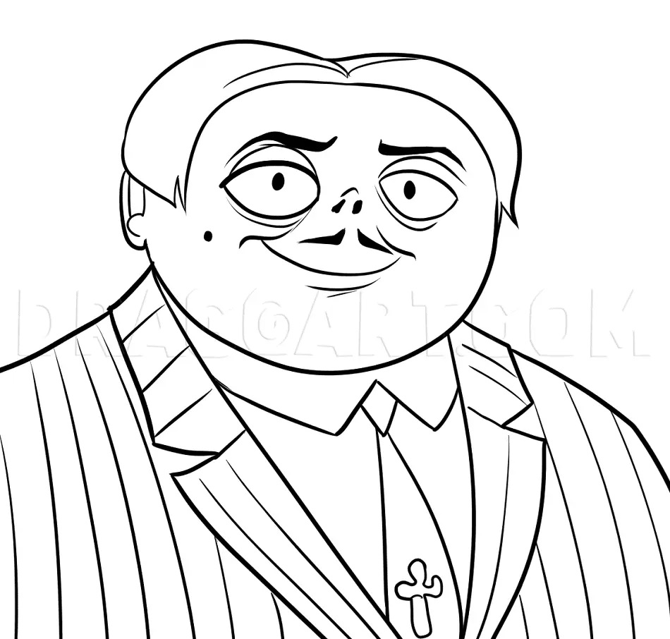 Çocuklar İçin Addams Ailesi Boyama Sayfaları 