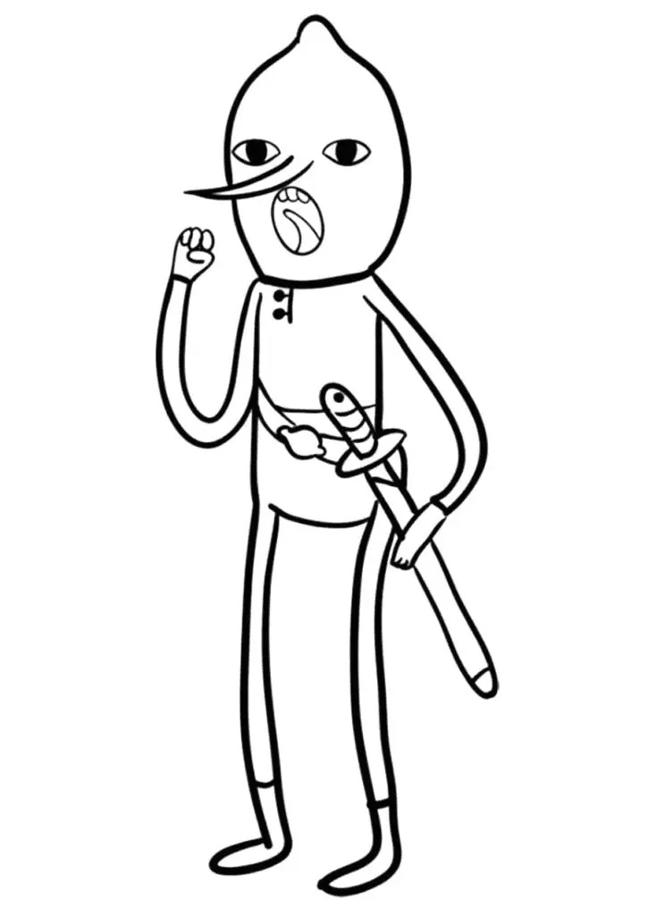 Çocuklar İçin Adventure Time Boyama Sayfaları 