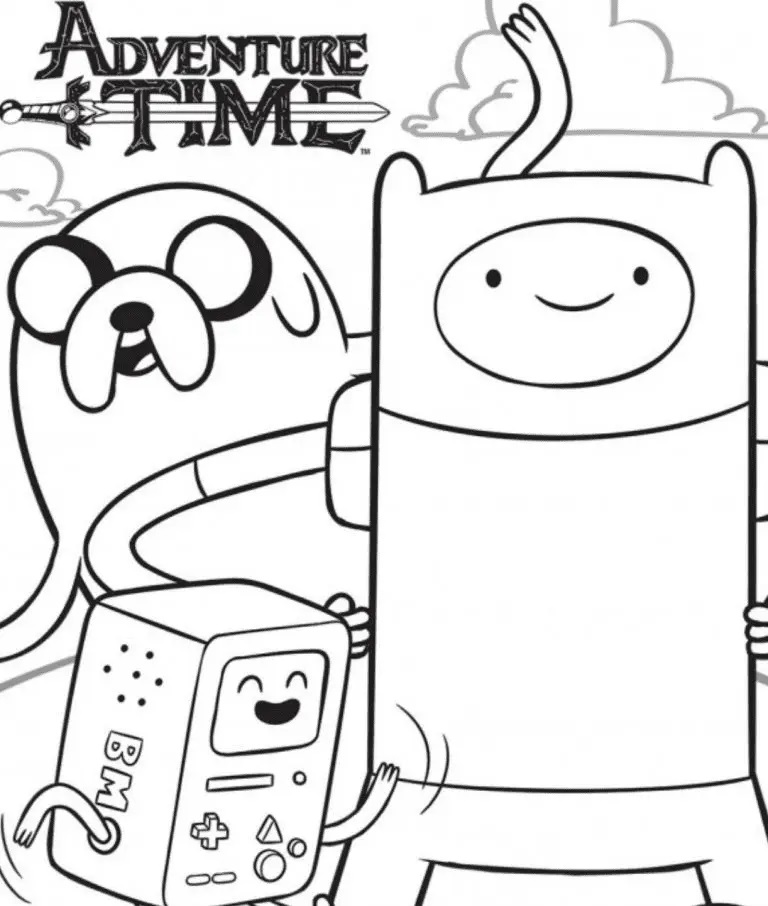 Çocuklar İçin Adventure Time Boyama Sayfaları 