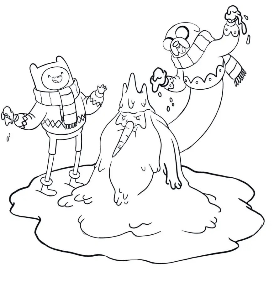 Çocuklar İçin Adventure Time Boyama Sayfaları 