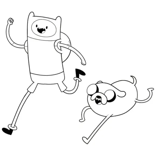Çocuklar İçin Adventure Time Boyama Sayfaları 