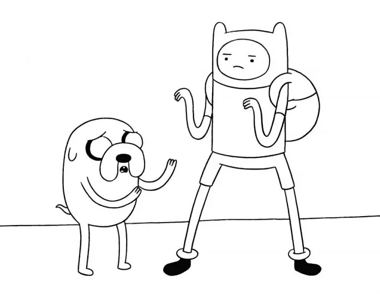 Çocuklar İçin Adventure Time Boyama Sayfaları 
