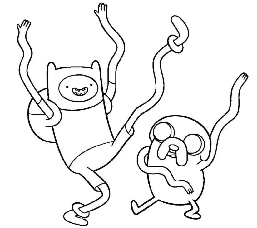 Çocuklar İçin Adventure Time Boyama Sayfaları 