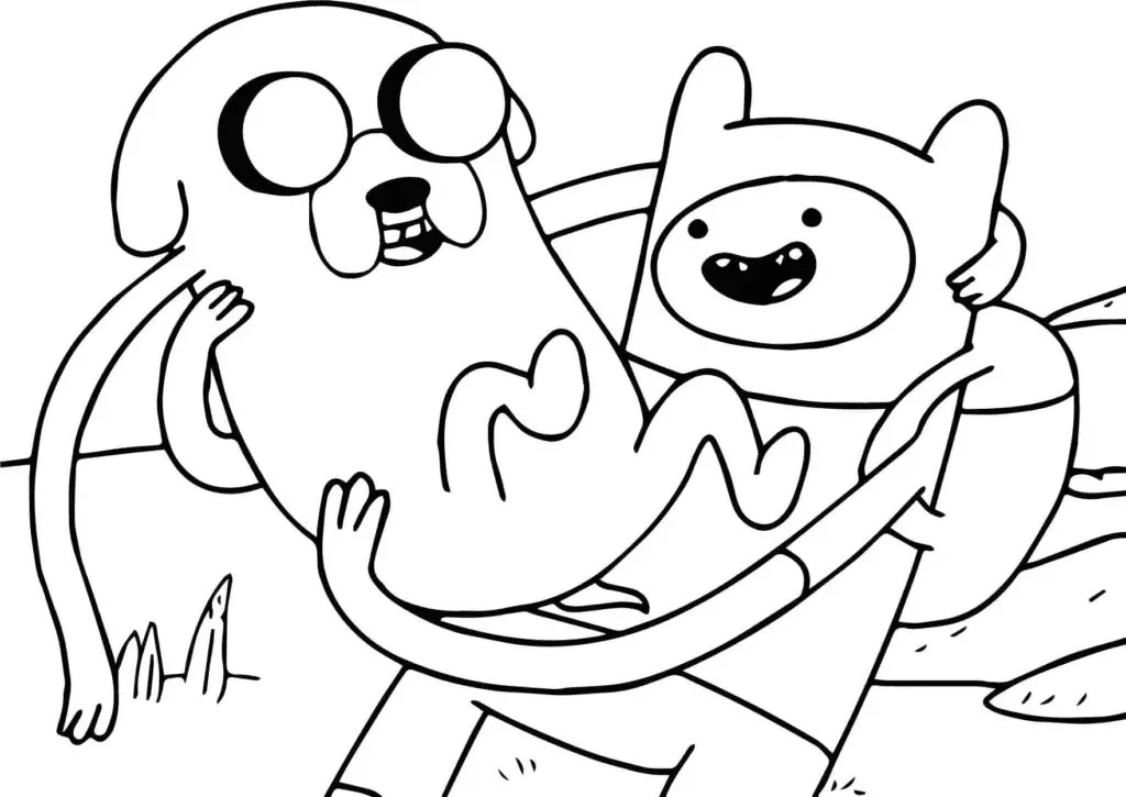 Çocuklar İçin Adventure Time Boyama Sayfaları 