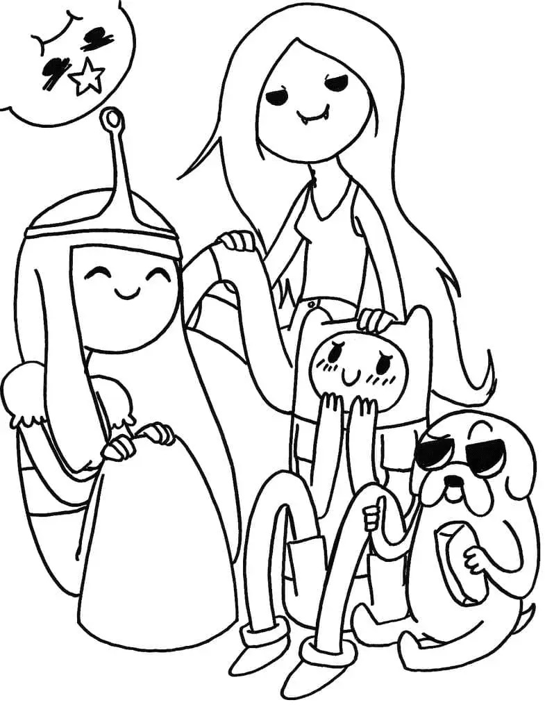 Çocuklar İçin Adventure Time Boyama Sayfaları 