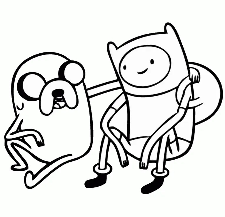 Çocuklar İçin Adventure Time Boyama Sayfaları 