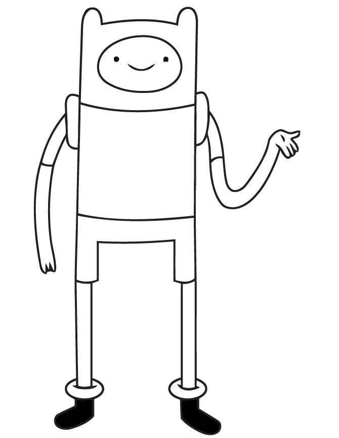 Çocuklar İçin Adventure Time Boyama Sayfaları 
