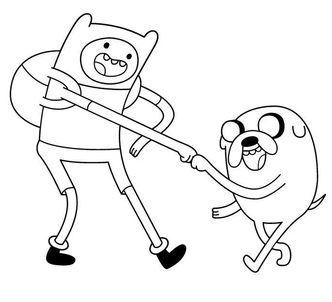 Çocuklar İçin Adventure Time Boyama Sayfaları 