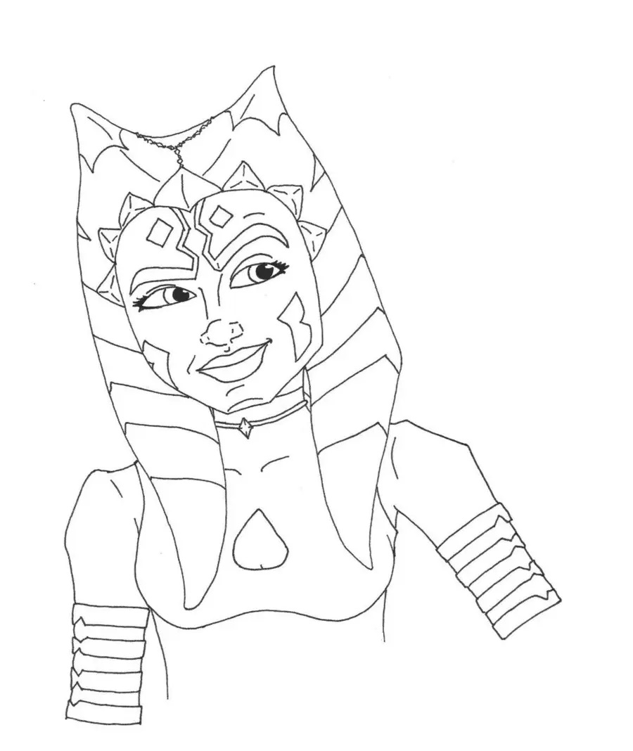 Çocuklar İçin Ahsoka Boyama Sayfaları 