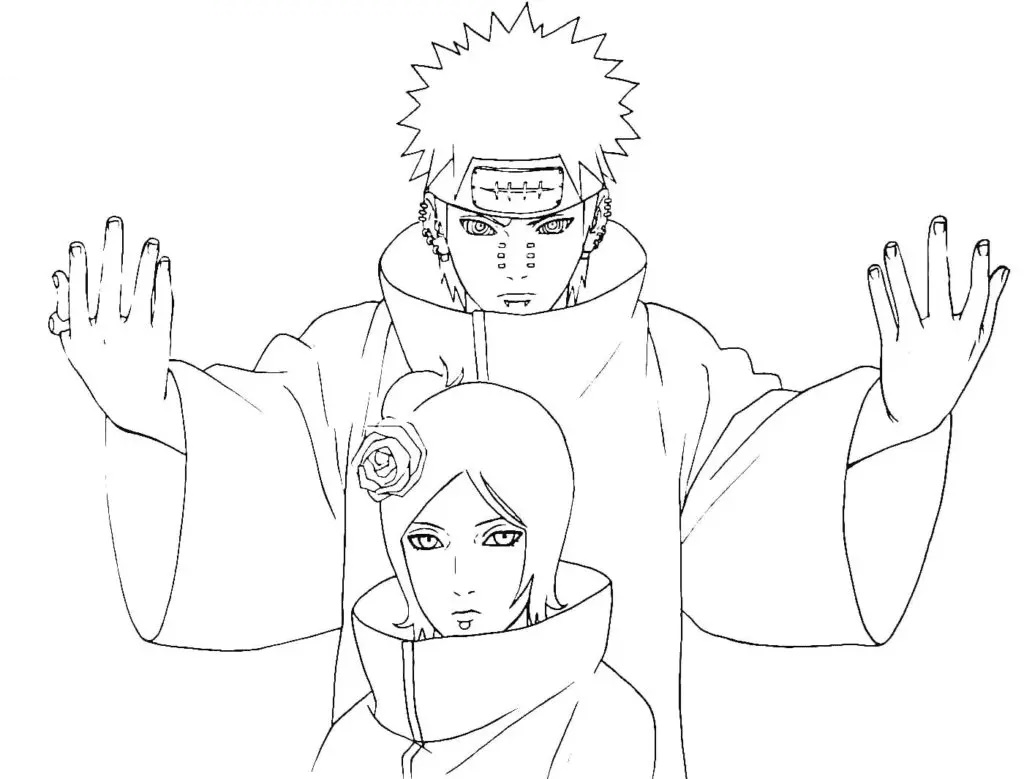 Çocuklar İçin Akatsuki Boyama Sayfaları 
