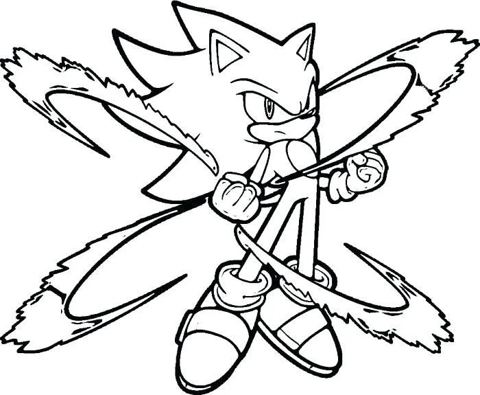 Çocuklar İçin Altın Sonic Boyama Sayfaları 