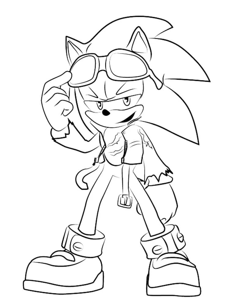 Çocuklar İçin Altın Sonic Boyama Sayfaları 