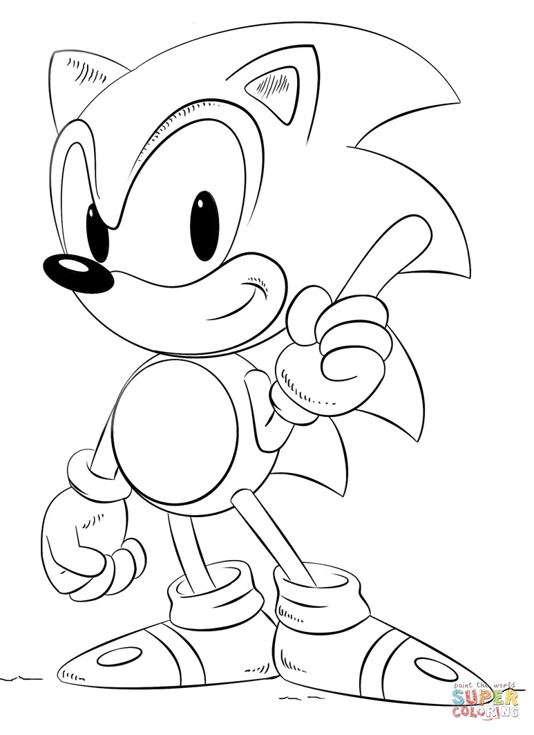 Çocuklar İçin Altın Sonic Boyama Sayfaları 