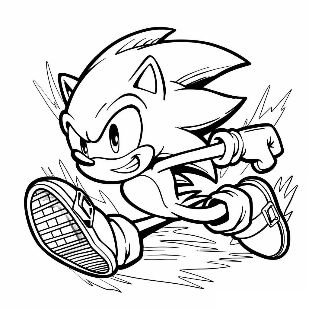Çocuklar İçin Altın Sonic Boyama Sayfaları 