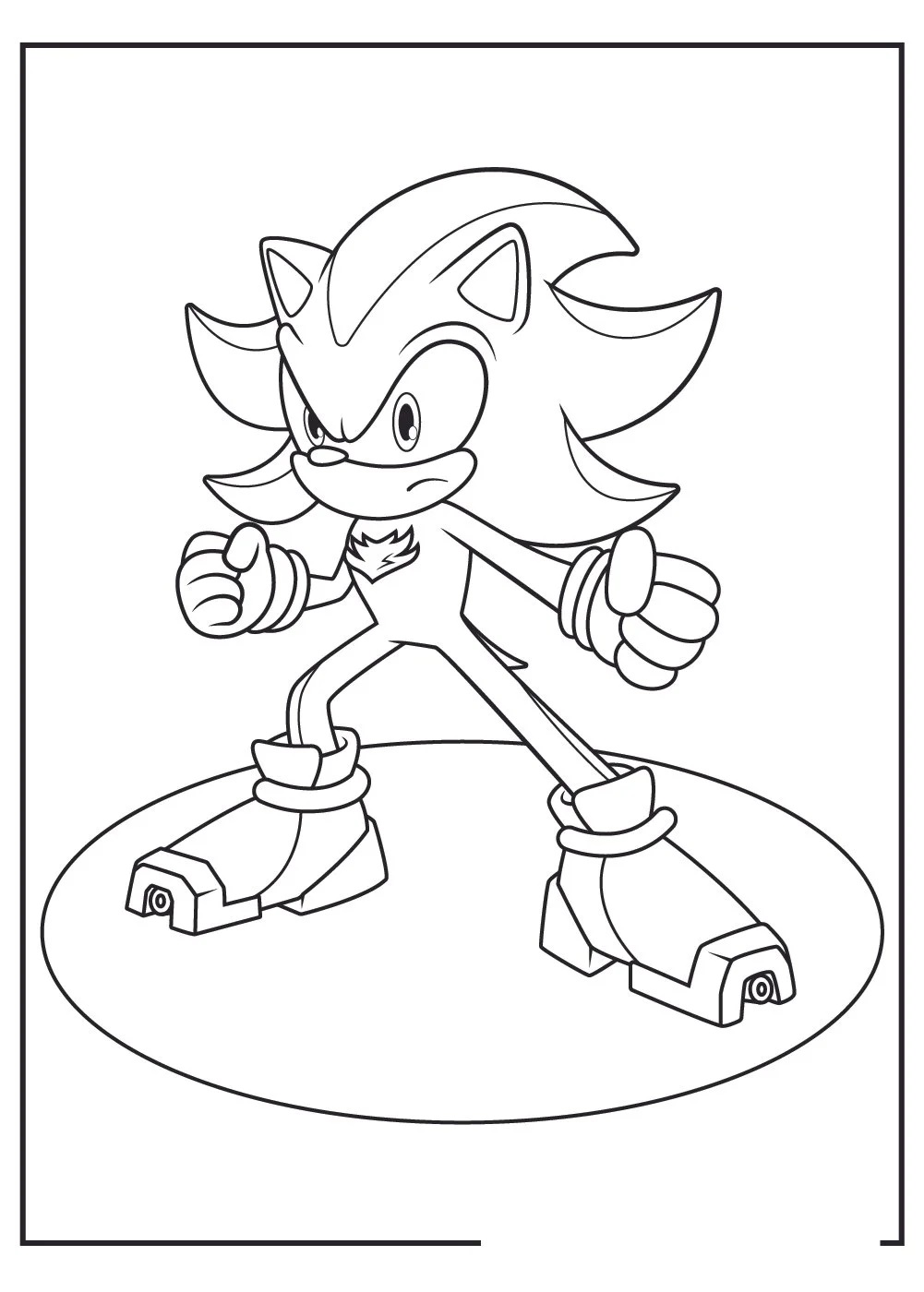 Çocuklar İçin Altın Sonic Boyama Sayfaları 