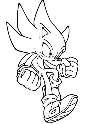 Çocuklar İçin Altın Sonic Boyama Sayfaları 
