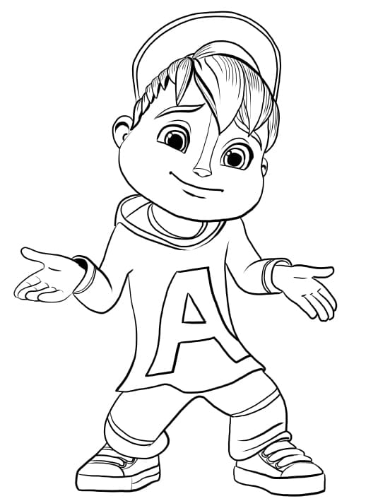 Çocuklar İçin Alvin ve  Sincaplar Boyama Sayfaları 