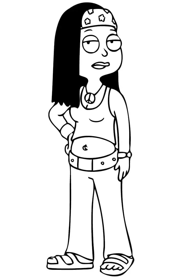 Çocuklar İçin American Dad Boyama Sayfaları 