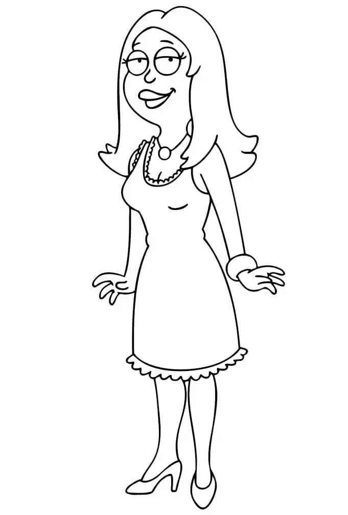 Çocuklar İçin American Dad Boyama Sayfaları 