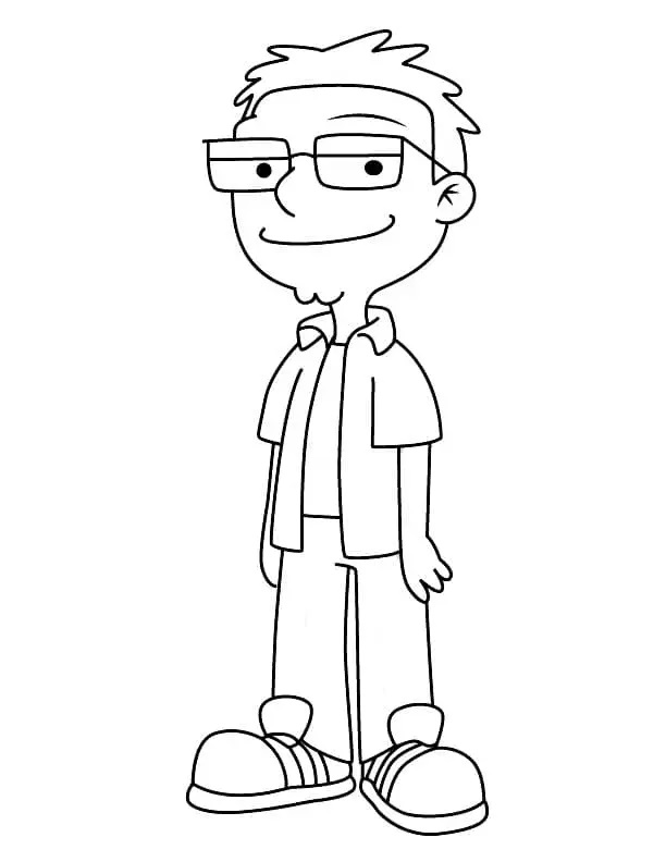 Çocuklar İçin American Dad Boyama Sayfaları 