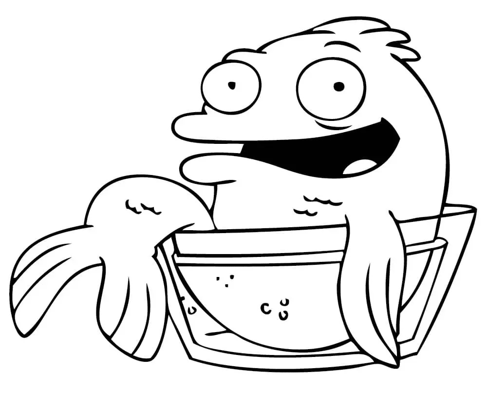 Çocuklar İçin American Dad Boyama Sayfaları 