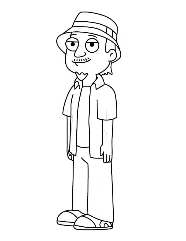 Çocuklar İçin American Dad Boyama Sayfaları 