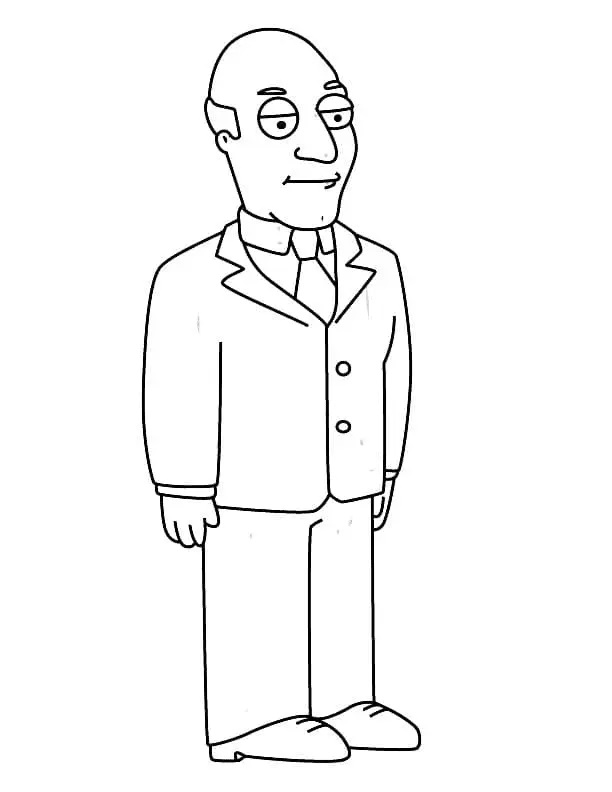 Çocuklar İçin American Dad Boyama Sayfaları 